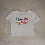 I love <you> Beer - Crop Top