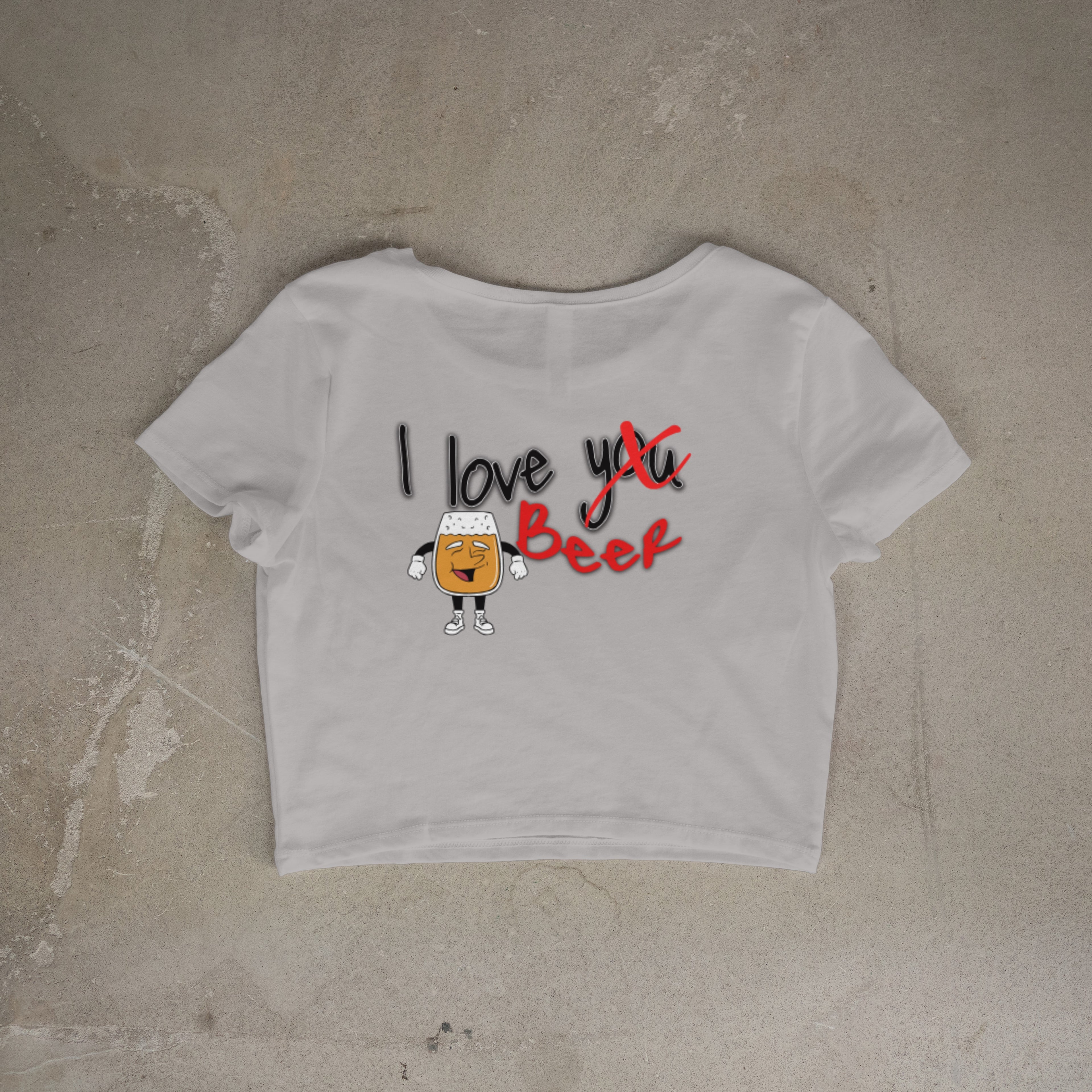 I love <you> Beer - Crop Top