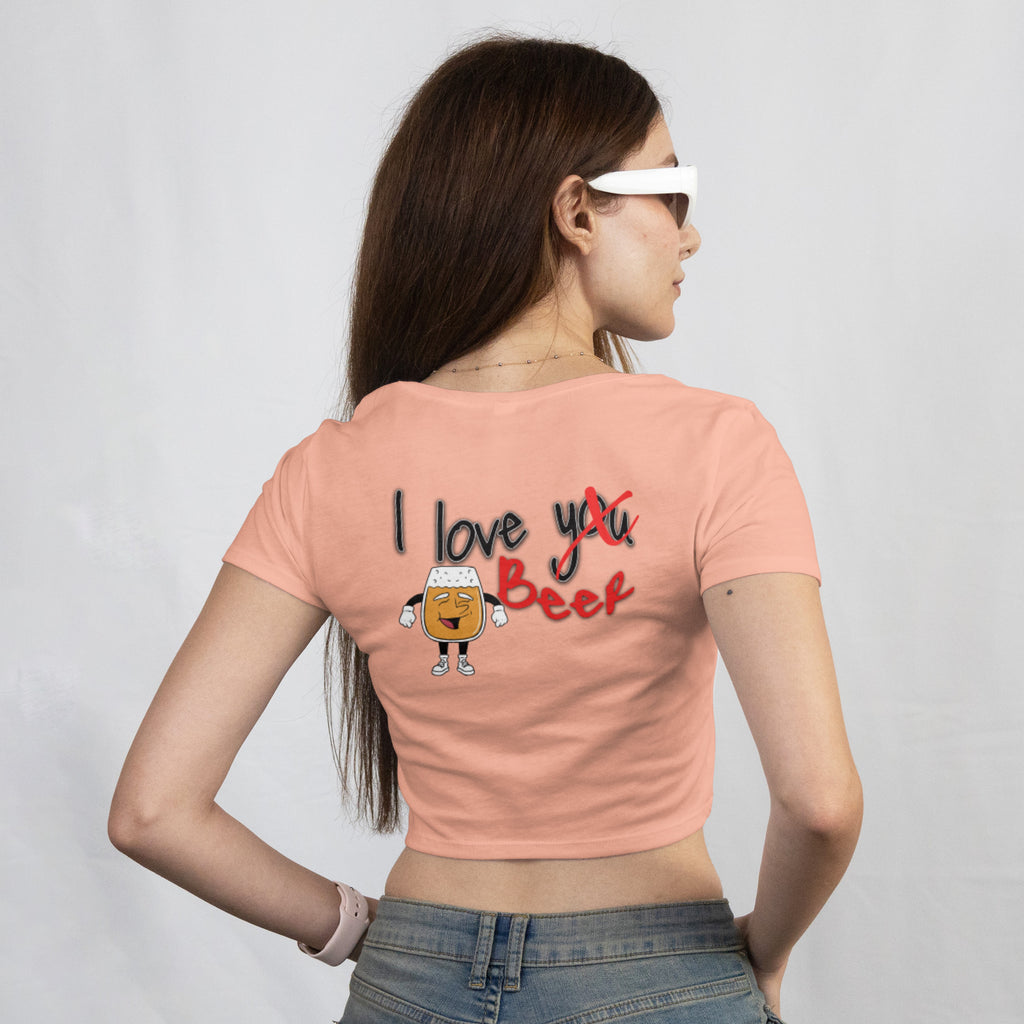 I love <you> Beer - Crop Top
